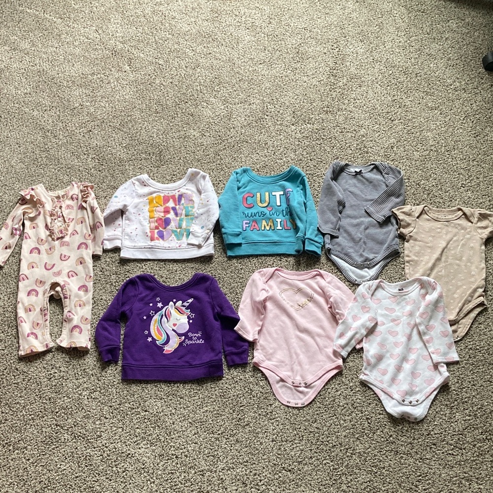 8 Piece girl tops  bundle
